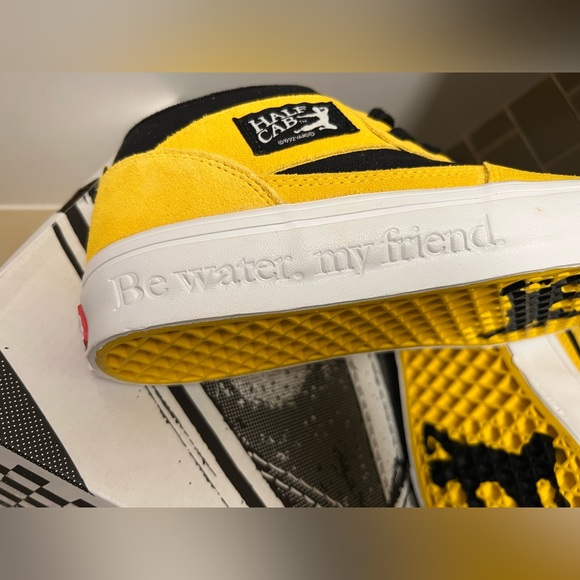 VANS x Bruce Lee "Skate Half Cab" Sneakers Black/Yellow Skate Shoes - Picture 5 of 15